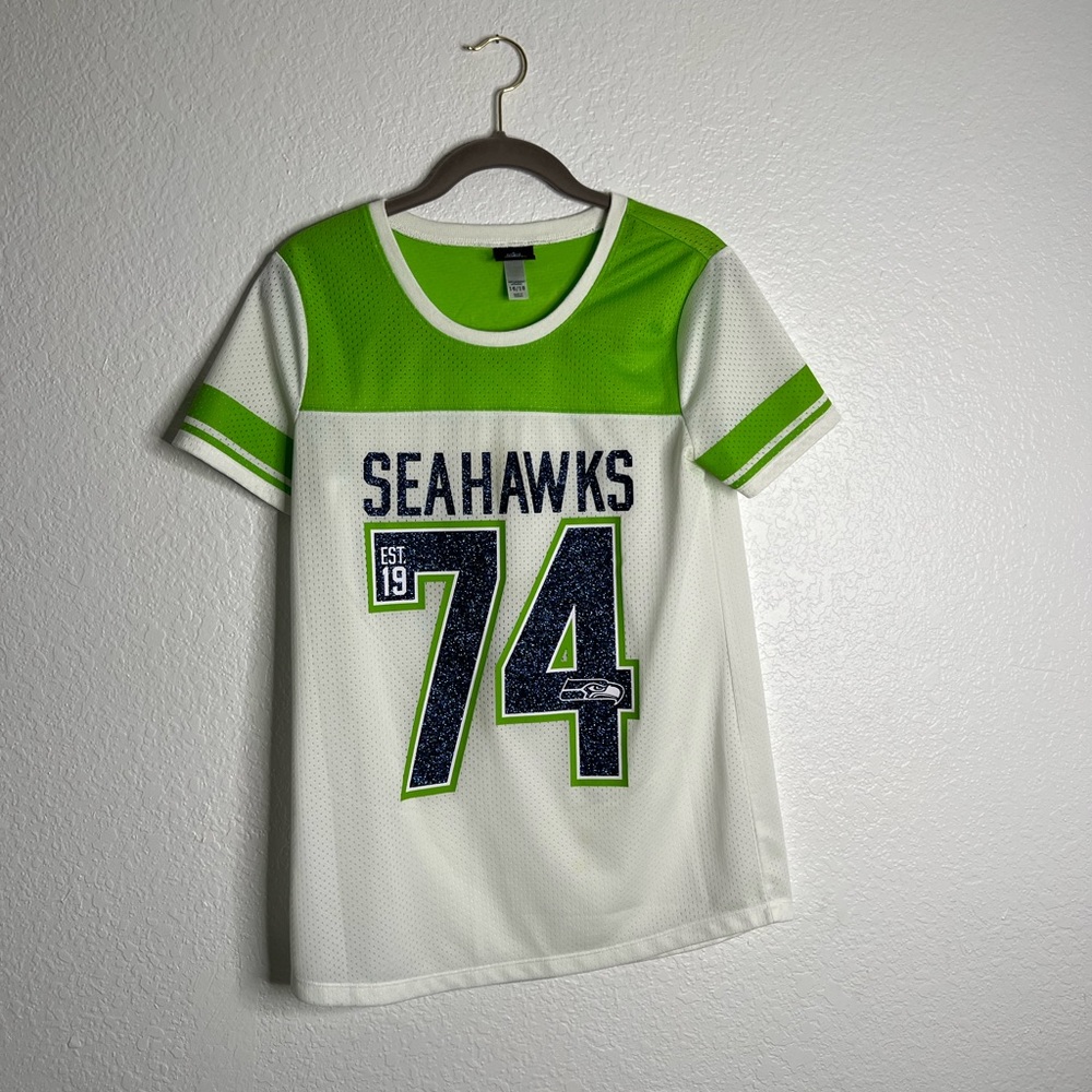 Girls NFL Seattle Seahawks Sparkle Jersey 16/18